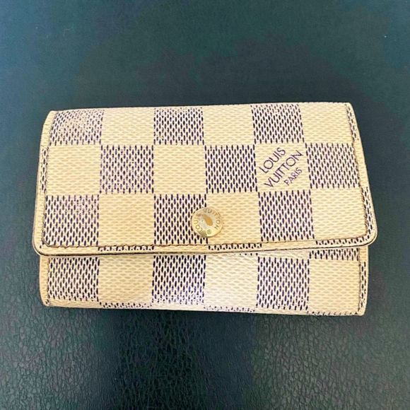 LOUIS VUITTON DAMIER AZUR MUTICLES KEY CASE WALLET. - Picture 1 of 9